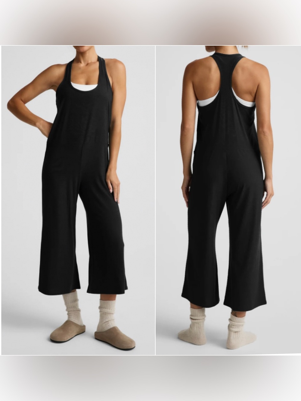 Beyond Yoga Featherweight Hang Loose Jumpsuit Darkest Night Size XS